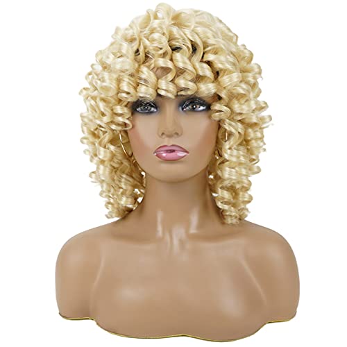 Andromeda Gray Short Curly Wig for Black Women, 14-Inch, Synthetic Fiber, Adjustable Cap, Heat Resistant