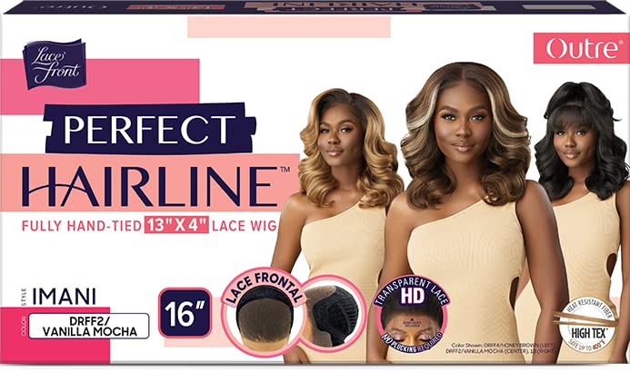 Outre Lace Front Wig - Perfect Hair Line 13X4 - Imani (OFF BLACK 1B)