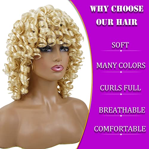 Andromeda Gray Short Curly Wig for Black Women, 14-Inch, Synthetic Fiber, Adjustable Cap, Heat Resistant