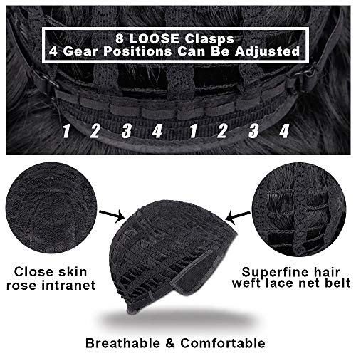 Andromeda Gray Short Curly Wig for Black Women, 14-Inch, Synthetic Fiber, Adjustable Cap, Heat Resistant