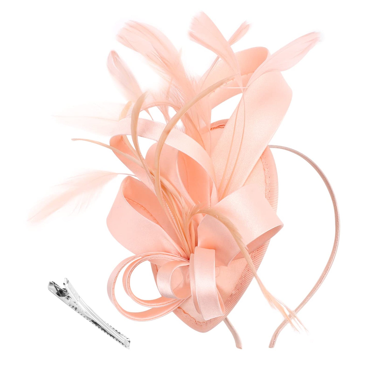 DRESHOW Women Fascinator Hats Tea Party Hat Vintage Pillbox Hat Headband for Cocktail