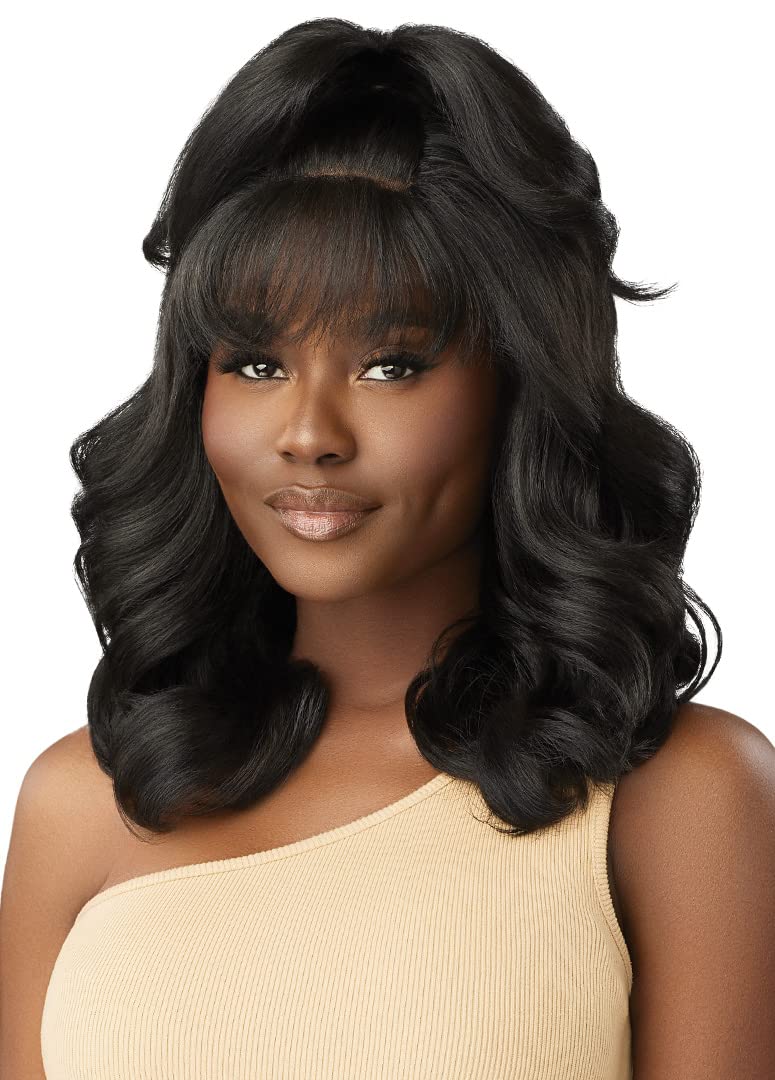 Outre Lace Front Wig - Perfect Hair Line 13X4 - Imani (OFF BLACK 1B)