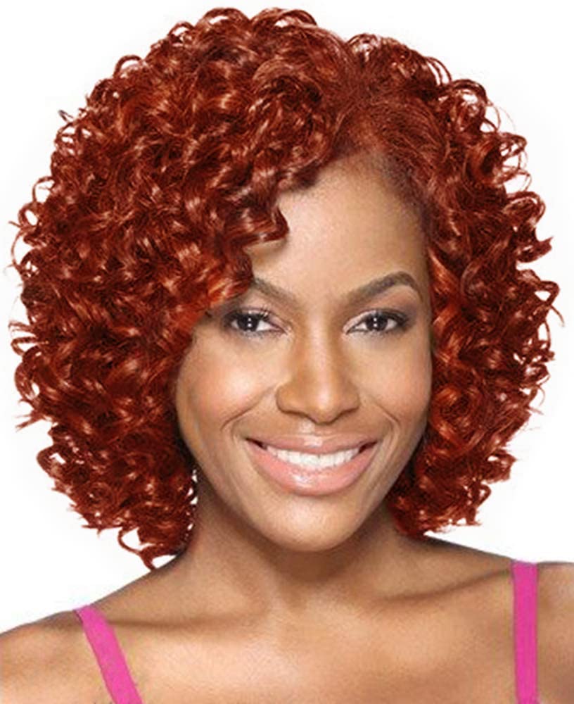 XIUFAXIRUSI XIUFAXIRUSI Ombre Blonde Afro Curly Wigs for Black Women Blonde Kinky Curly Wigs with Side Part Synthetic Fibre Full Hair Wig