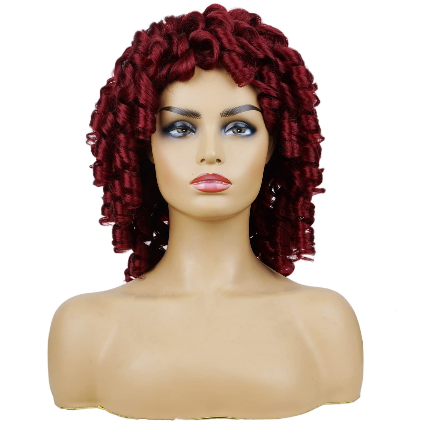 Andromeda Gray Short Curly Wig for Black Women, 14-Inch, Synthetic Fiber, Adjustable Cap, Heat Resistant