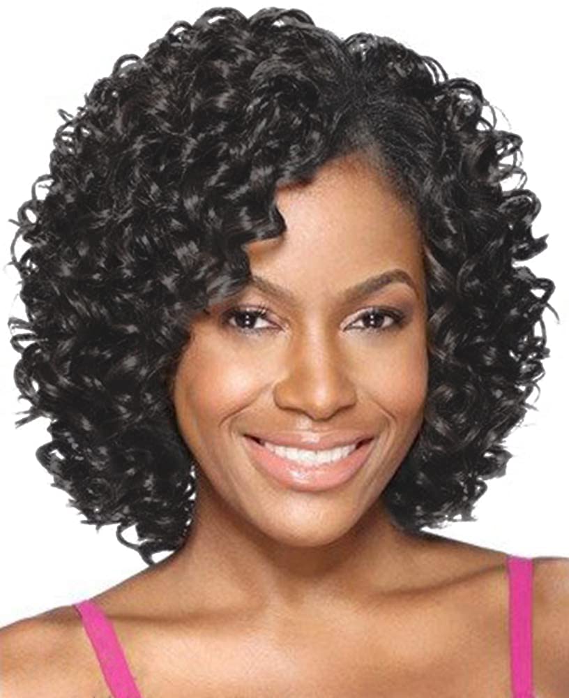 XIUFAXIRUSI XIUFAXIRUSI Ombre Blonde Afro Curly Wigs for Black Women Blonde Kinky Curly Wigs with Side Part Synthetic Fibre Full Hair Wig