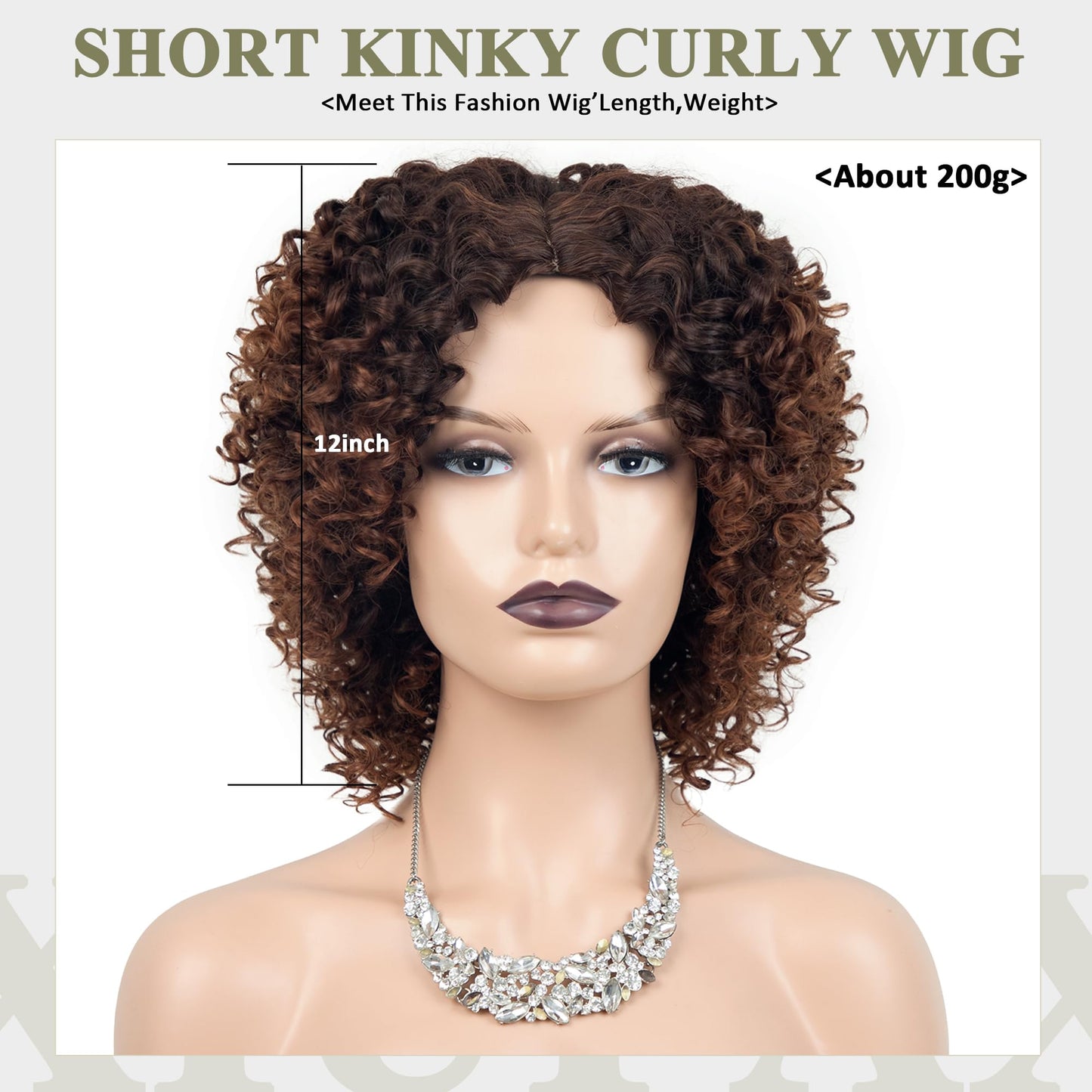 XIUFAXIRUSI XIUFAXIRUSI Ombre Blonde Afro Curly Wigs for Black Women Blonde Kinky Curly Wigs with Side Part Synthetic Fibre Full Hair Wig