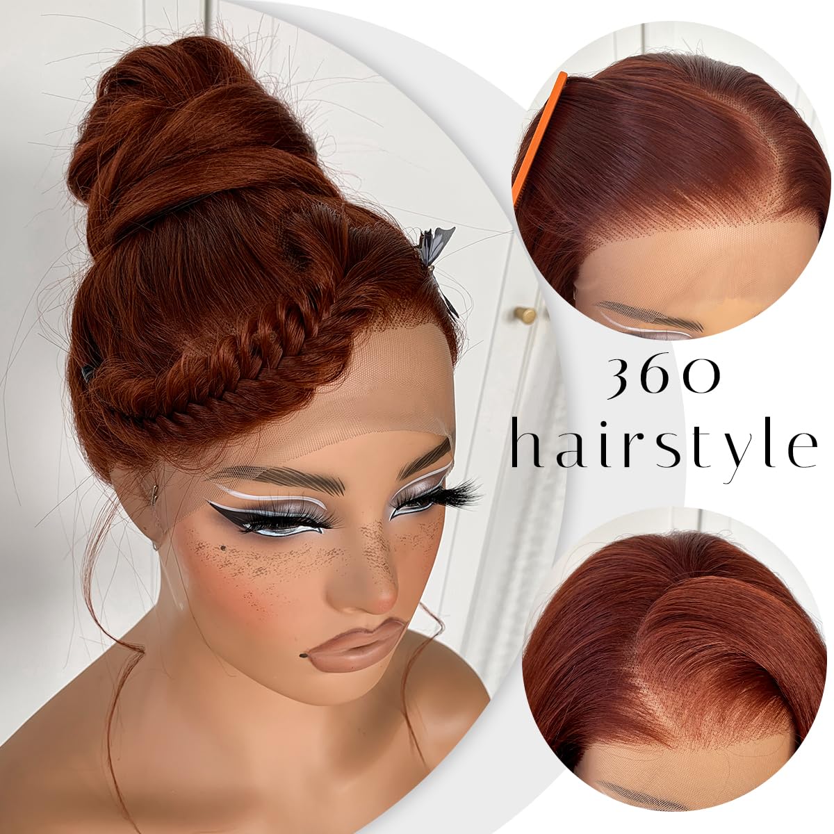 13x6 Skunk Stripe Wig Glueless Lace Front Wigs Pre Plucked Synthetic Body Wave blonde wig Wear and Go lace front wig for black women
