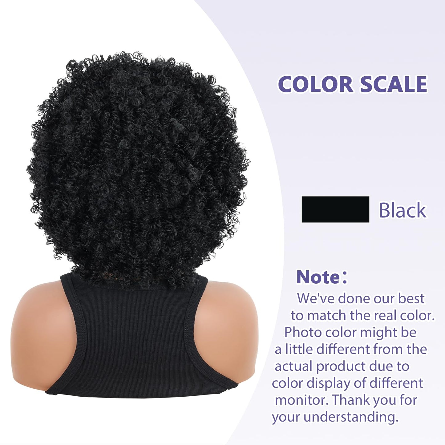 QUEENTAS Dreadlock Wigs for Black Women and Men Short Curly Big Afro Braided Wigs Faux Locs Twist Braiding Synthetic Wigs (Black to Brown)