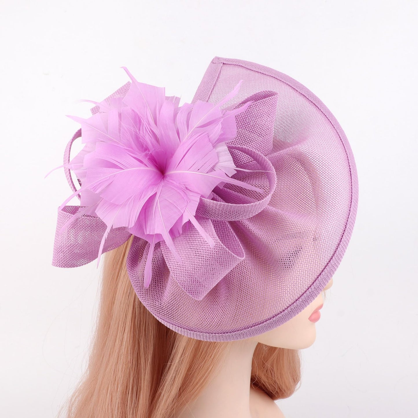 DRESHOW Women Fascinator Hats Tea Party Hat Vintage Pillbox Hat Headband for Cocktail