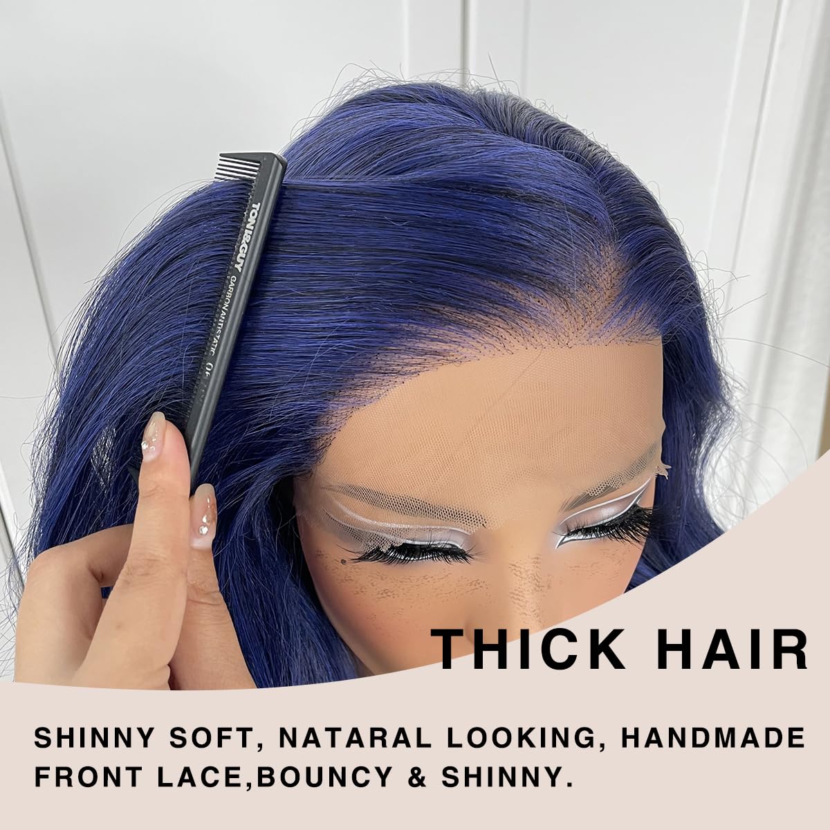13x6 Skunk Stripe Wig Glueless Lace Front Wigs Pre Plucked Synthetic Body Wave blonde wig Wear and Go lace front wig for black women