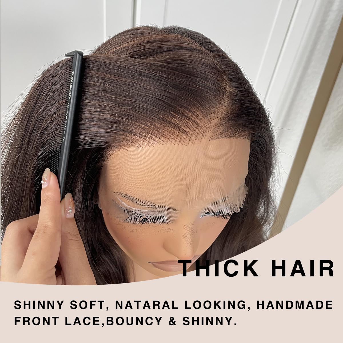 13x6 Skunk Stripe Wig Glueless Lace Front Wigs Pre Plucked Synthetic Body Wave blonde wig Wear and Go lace front wig for black women