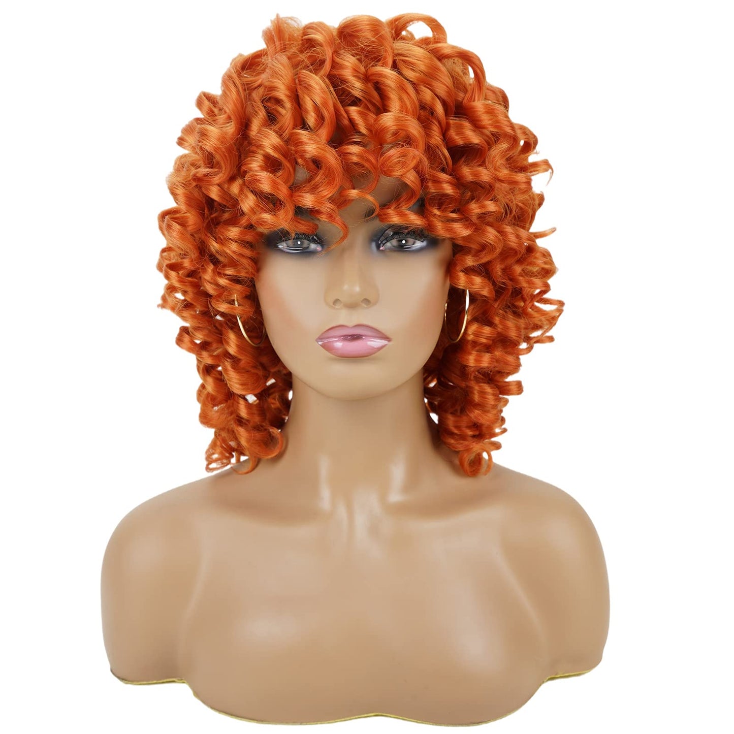 Andromeda Gray Short Curly Wig for Black Women, 14-Inch, Synthetic Fiber, Adjustable Cap, Heat Resistant