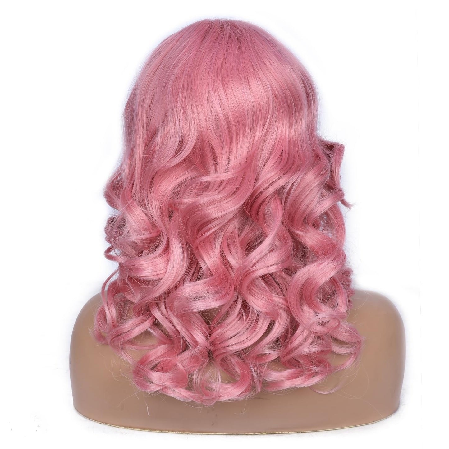 Lady Miranda Loose Wave Lace Part Wig Pure Color Nature Curly Synthetic Heat Resistant Weave Full Wigs for Women(Black)