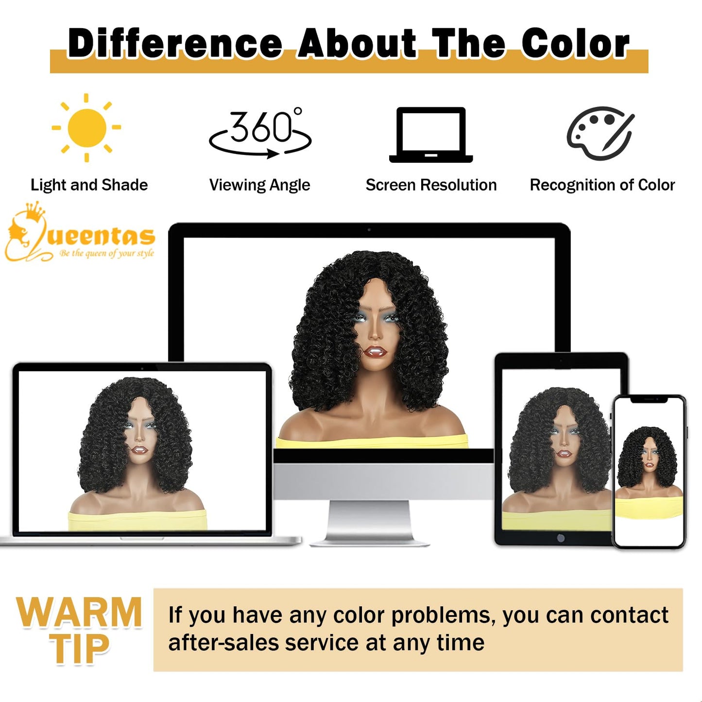 QUEENTAS Dreadlock Wigs for Black Women and Men Short Curly Big Afro Braided Wigs Faux Locs Twist Braiding Synthetic Wigs (Black to Brown)