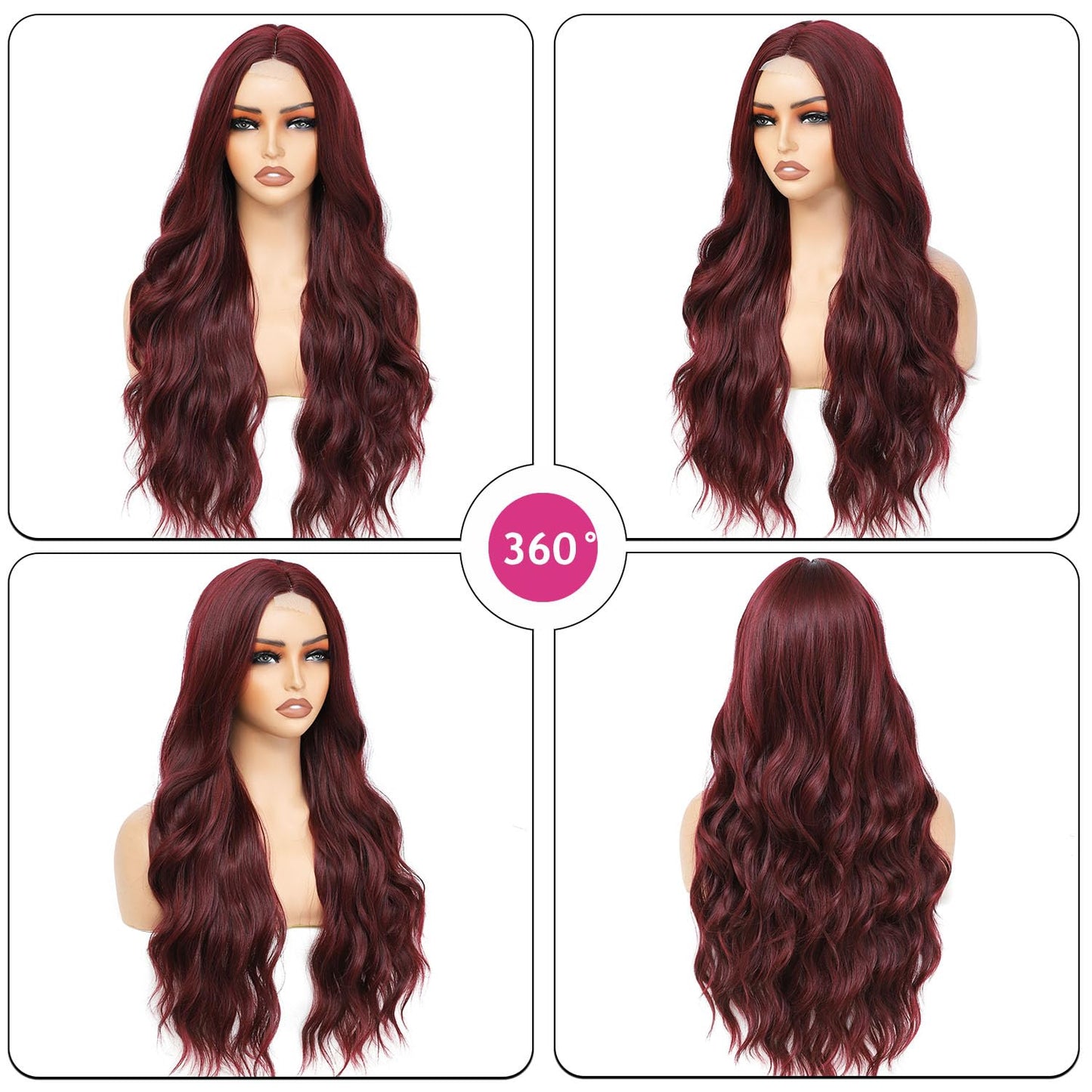 Blonde Highlight Wigs for Women, Blonde Mix Brown Wig with Bangs Silky Soft Fiber Synthetic Wig for Daily Party Use(24 Inch,Blonde Highlight)