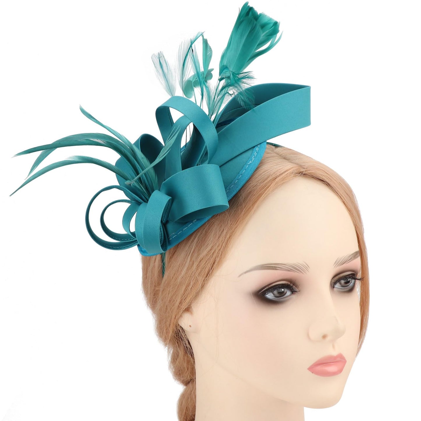 DRESHOW Women Fascinator Hats Tea Party Hat Vintage Pillbox Hat Headband for Cocktail