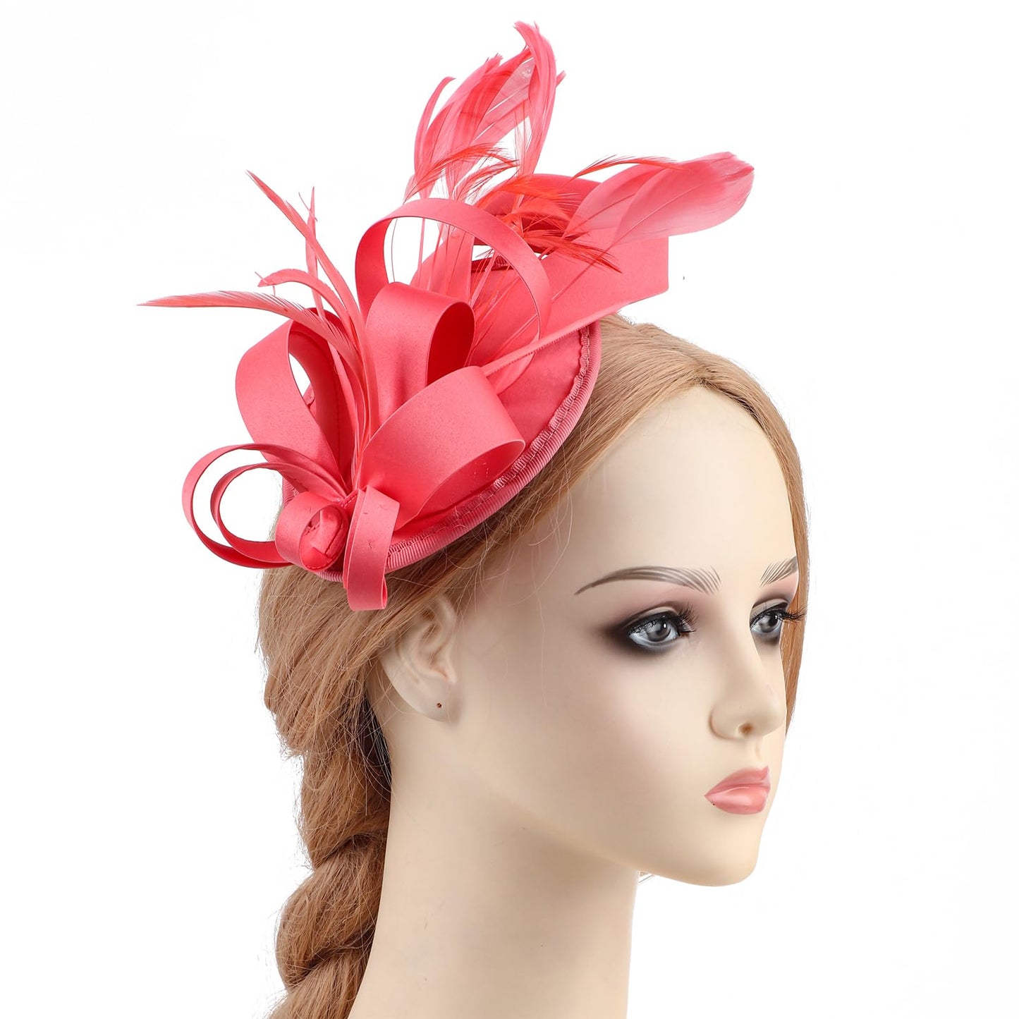 DRESHOW Women Fascinator Hats Tea Party Hat Vintage Pillbox Hat Headband for Cocktail