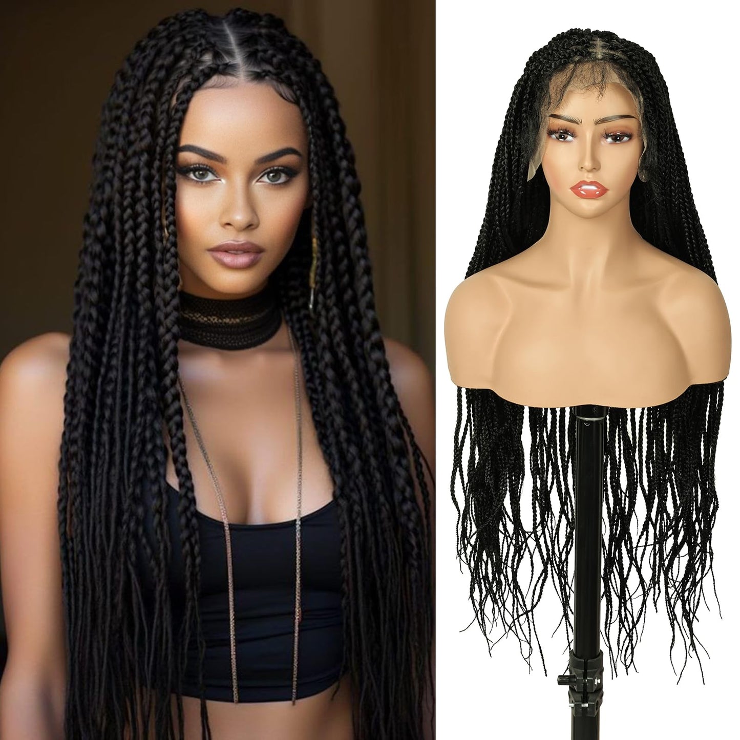 QUEENTAS Dreadlock Wigs for Black Women and Men Short Curly Big Afro Braided Wigs Faux Locs Twist Braiding Synthetic Wigs (Black to Brown)