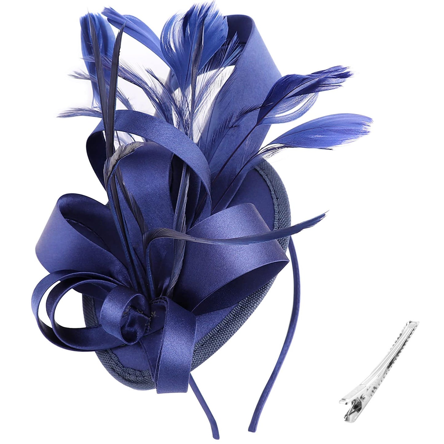 DRESHOW Women Fascinator Hats Tea Party Hat Vintage Pillbox Hat Headband for Cocktail