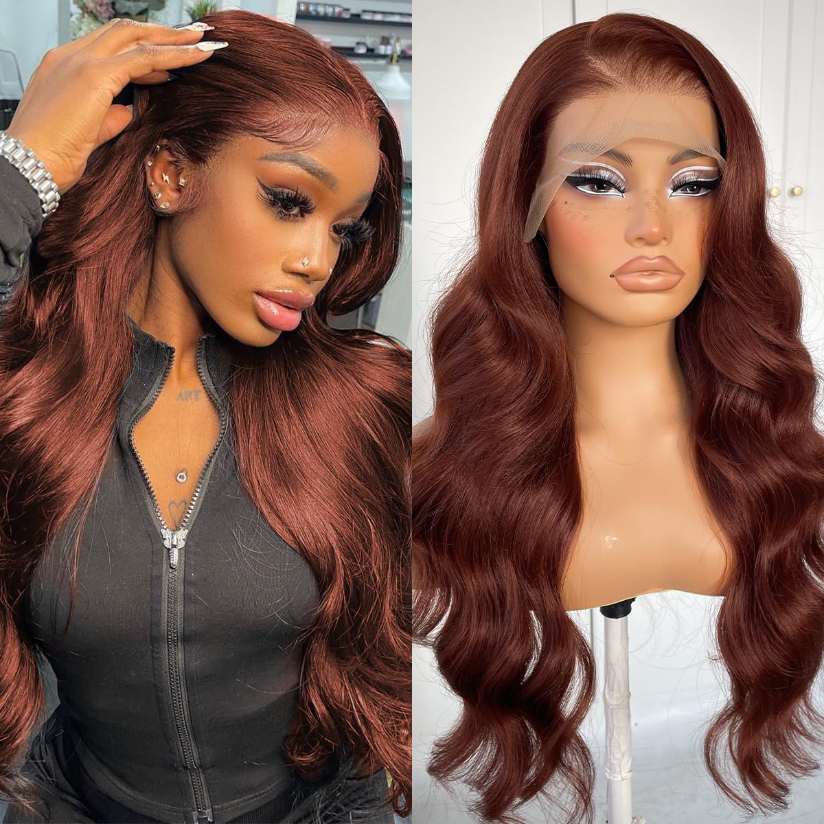 13x6 Skunk Stripe Wig Glueless Lace Front Wigs Pre Plucked Synthetic Body Wave blonde wig Wear and Go lace front wig for black women