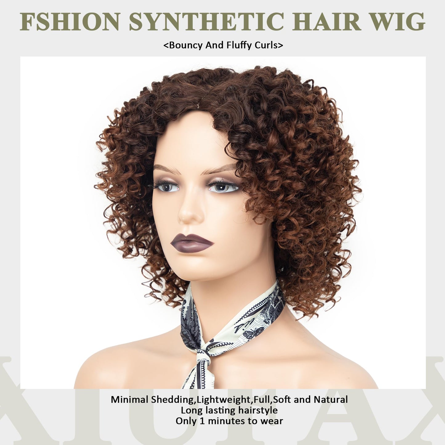 XIUFAXIRUSI XIUFAXIRUSI Ombre Blonde Afro Curly Wigs for Black Women Blonde Kinky Curly Wigs with Side Part Synthetic Fibre Full Hair Wig
