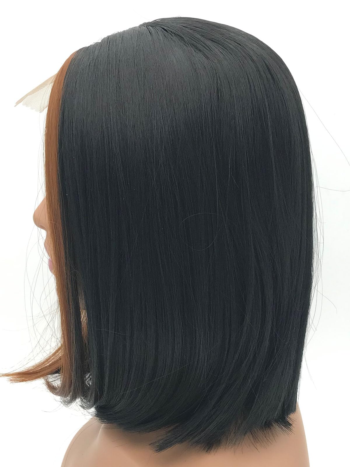 Highlights Black Wigs Bob Wigs Short Wigs Synthetic Heat Resistant Fiber Hair Natural Looking Daily Cosplay Party Wigs for Women 12 Inch (30/Black)