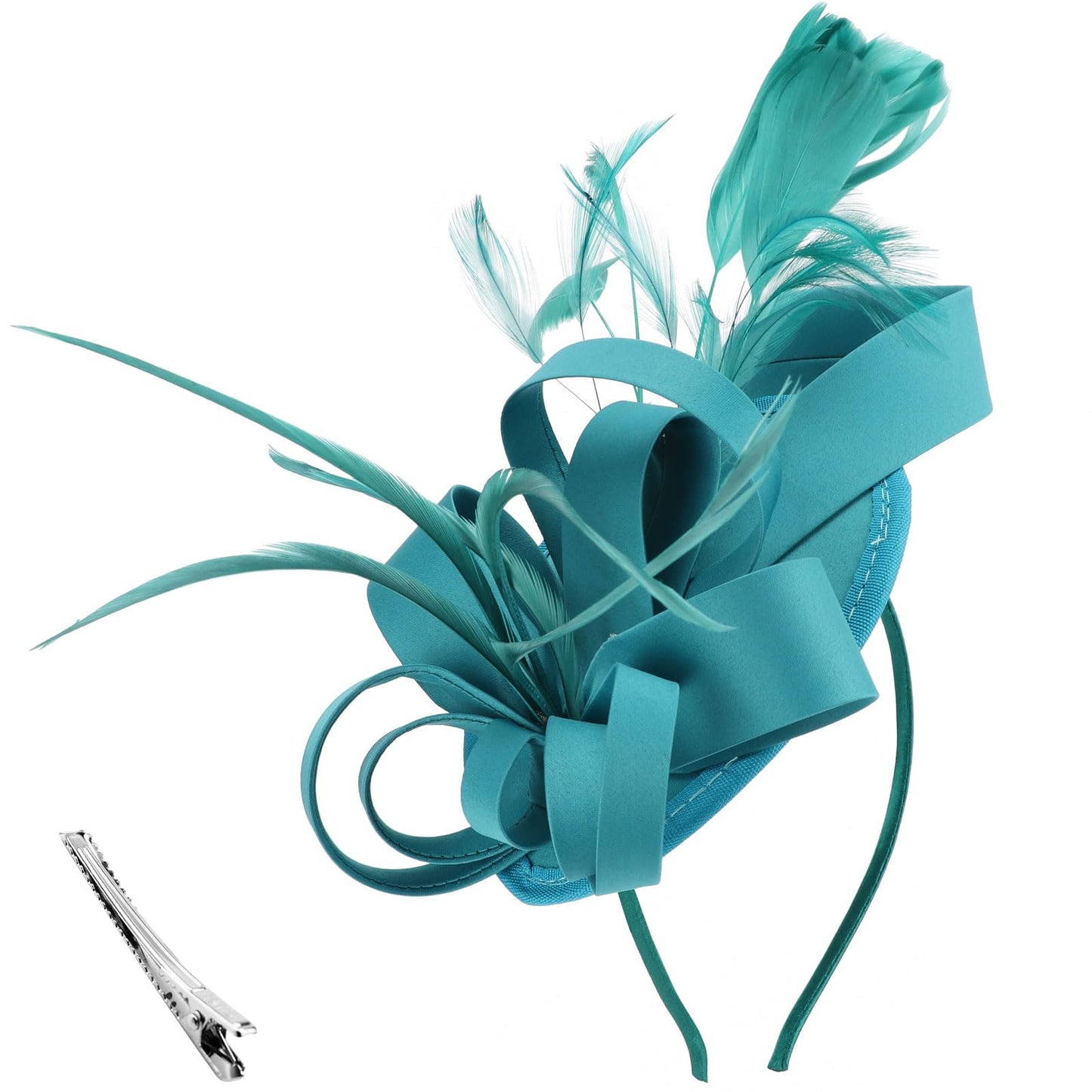 DRESHOW Women Fascinator Hats Tea Party Hat Vintage Pillbox Hat Headband for Cocktail