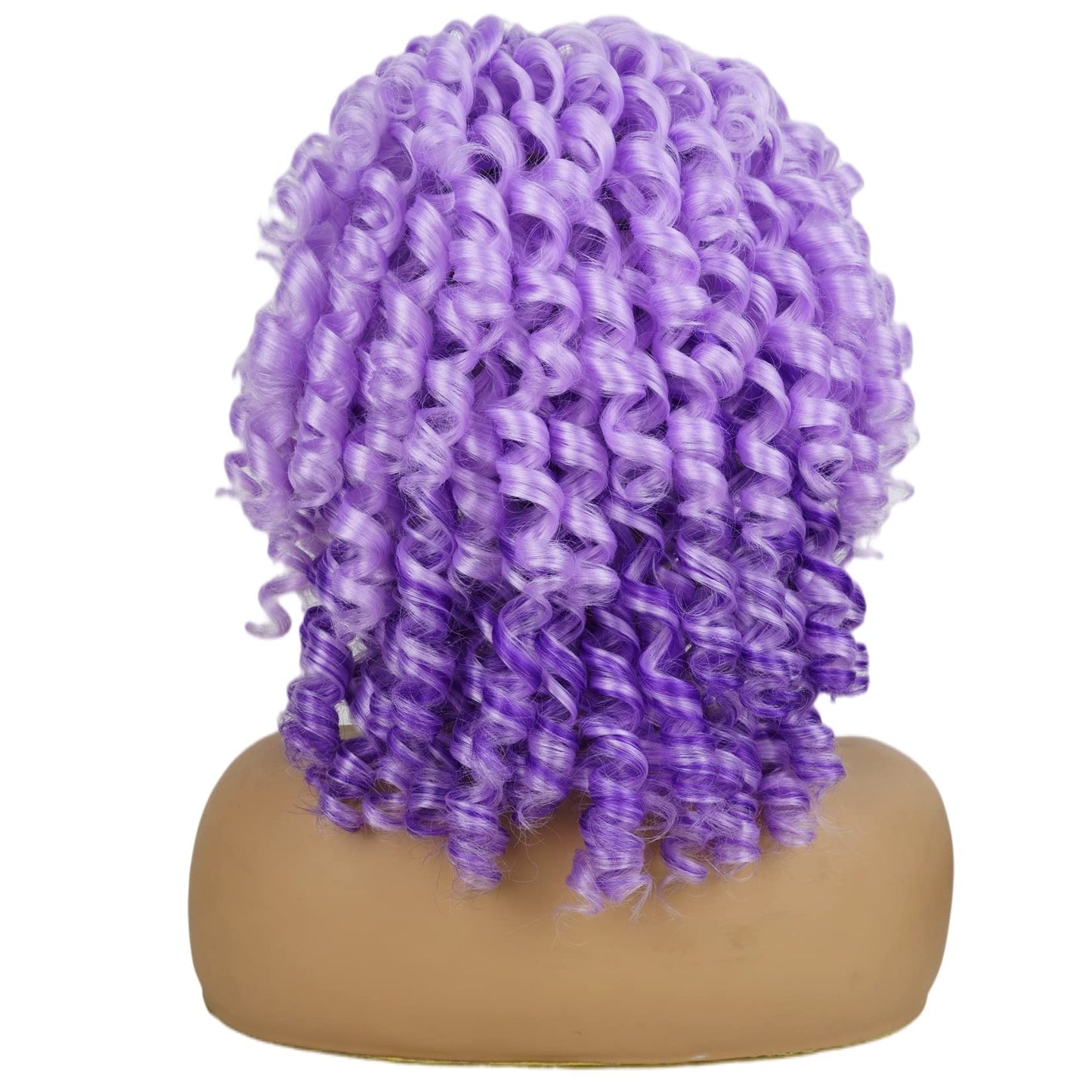 Andromeda Gray Short Curly Wig for Black Women, 14-Inch, Synthetic Fiber, Adjustable Cap, Heat Resistant