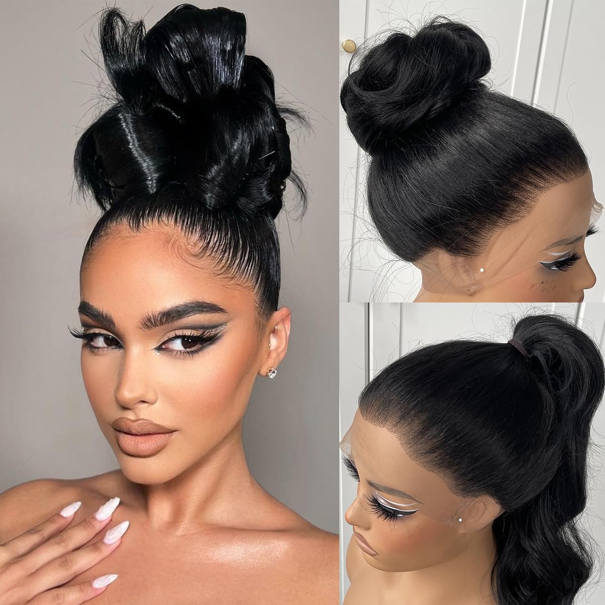13x6 Skunk Stripe Wig Glueless Lace Front Wigs Pre Plucked Synthetic Body Wave blonde wig Wear and Go lace front wig for black women