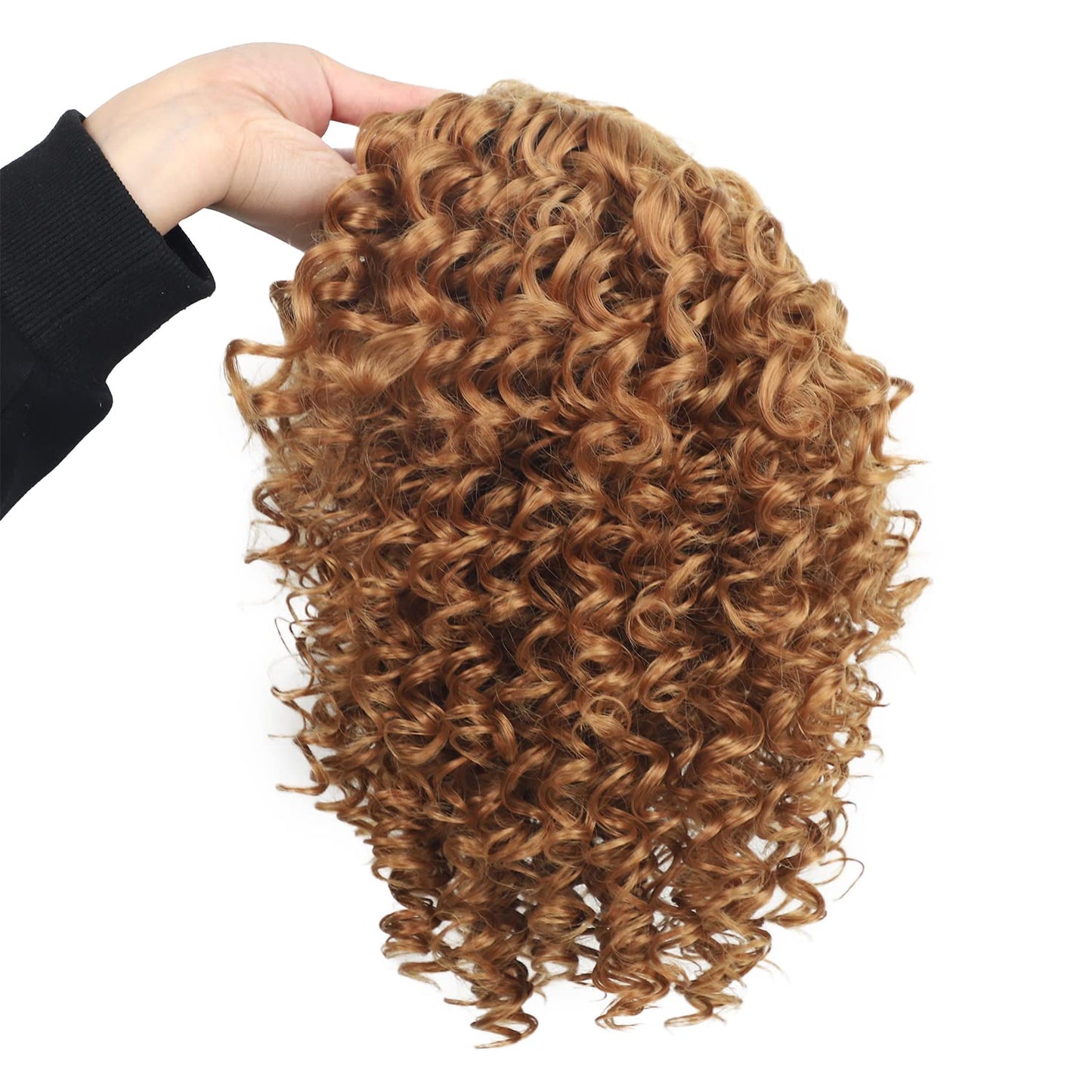 XIUFAXIRUSI XIUFAXIRUSI Ombre Blonde Afro Curly Wigs for Black Women Blonde Kinky Curly Wigs with Side Part Synthetic Fibre Full Hair Wig