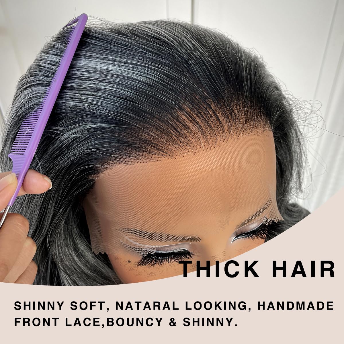 13x6 Skunk Stripe Wig Glueless Lace Front Wigs Pre Plucked Synthetic Body Wave blonde wig Wear and Go lace front wig for black women