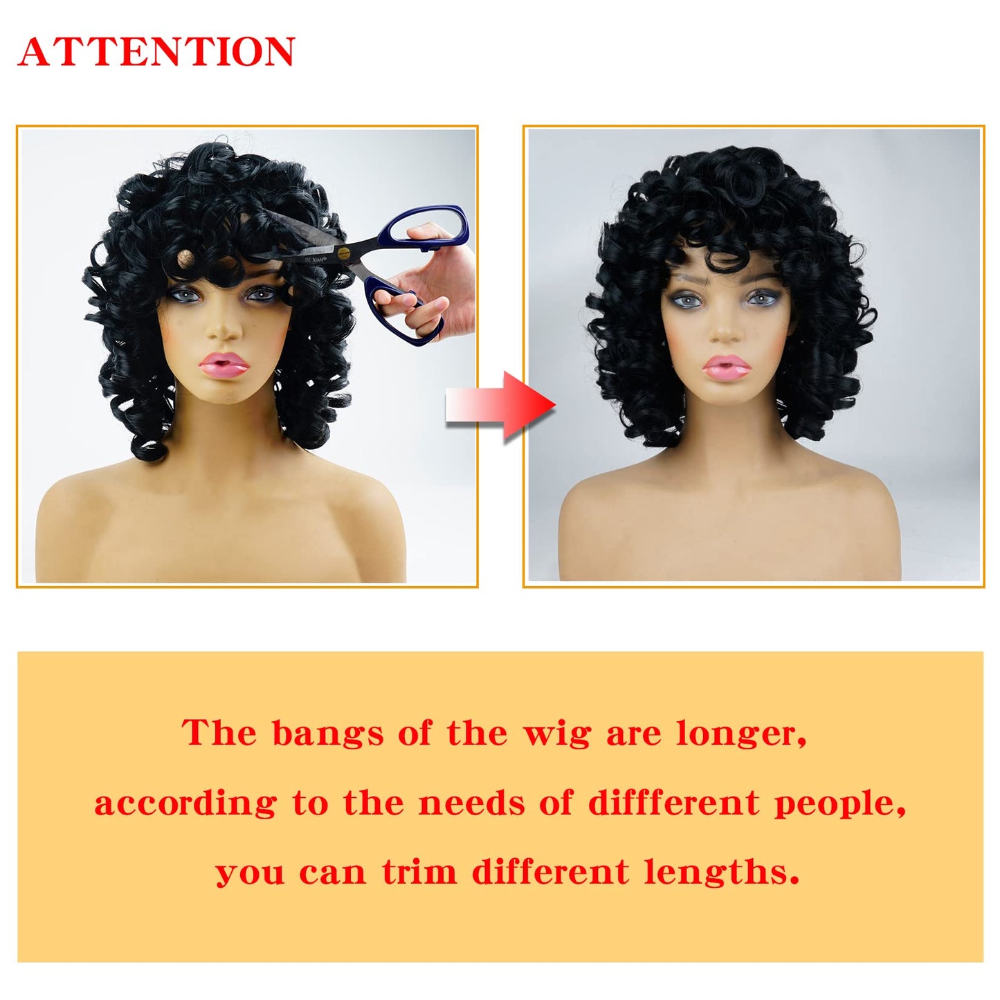 Andromeda Gray Short Curly Wig for Black Women, 14-Inch, Synthetic Fiber, Adjustable Cap, Heat Resistant