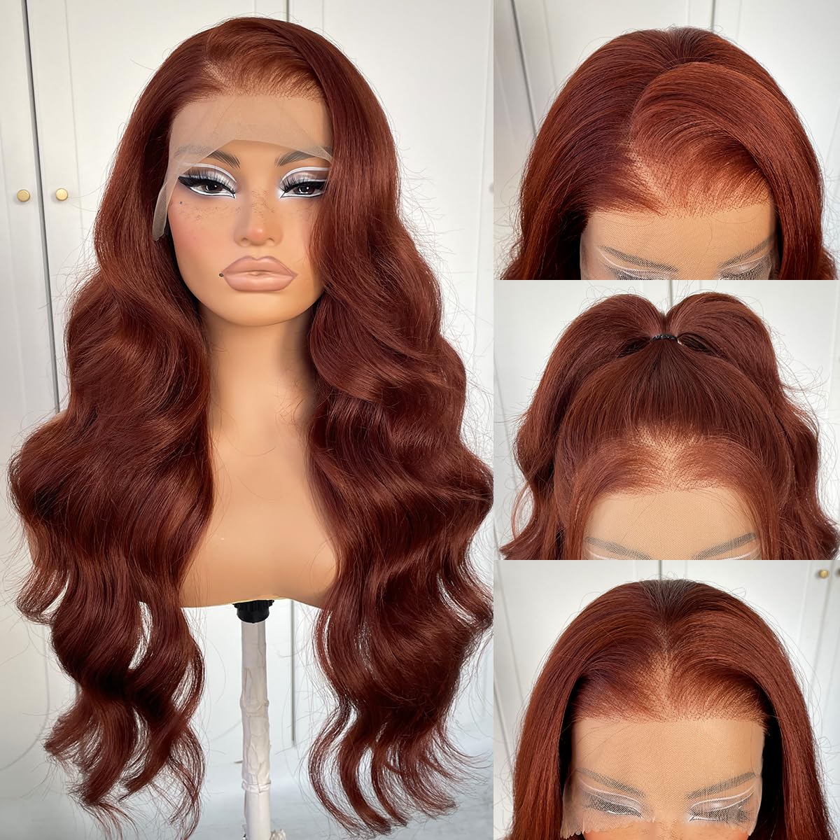 13x6 Skunk Stripe Wig Glueless Lace Front Wigs Pre Plucked Synthetic Body Wave blonde wig Wear and Go lace front wig for black women