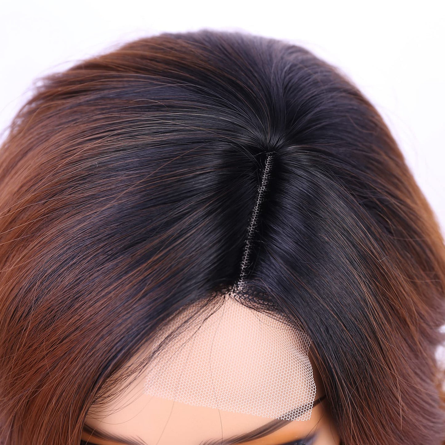 Lady Miranda Loose Wave Lace Part Wig Pure Color Nature Curly Synthetic Heat Resistant Weave Full Wigs for Women(Black)