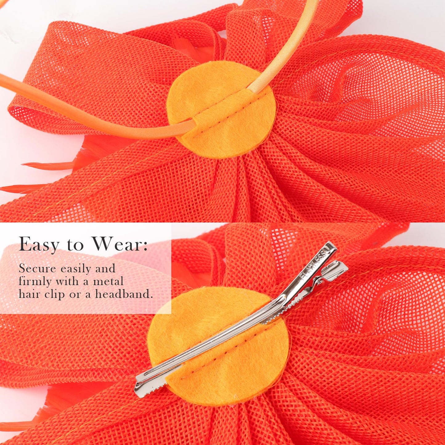 DRESHOW Women Fascinator Hats Tea Party Hat Vintage Pillbox Hat Headband for Cocktail