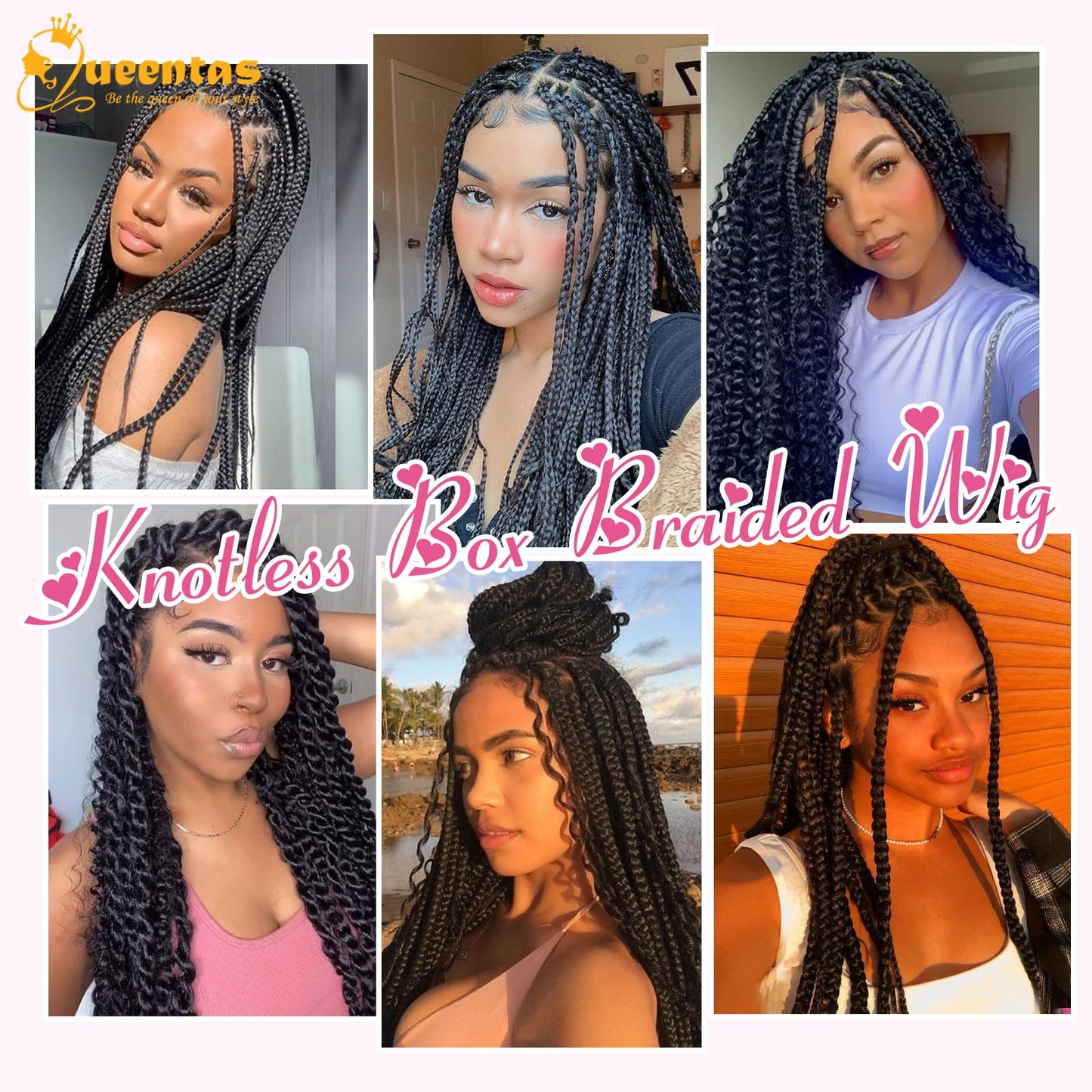 QUEENTAS Dreadlock Wigs for Black Women and Men Short Curly Big Afro Braided Wigs Faux Locs Twist Braiding Synthetic Wigs (Black to Brown)