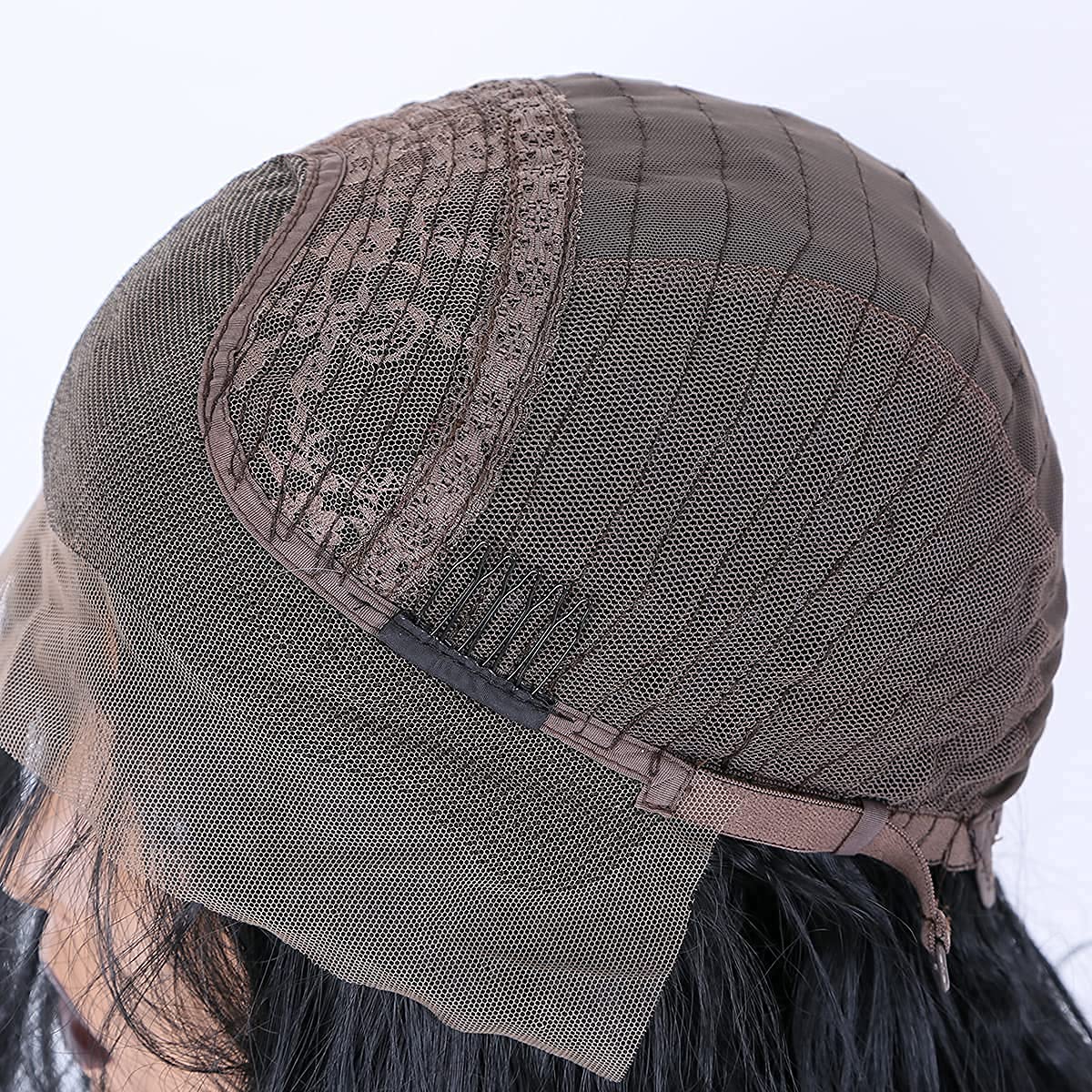Box Braid Wig Synthetic Short Bob Wig Box Braided Wig with Bangs Cornrow Braided Wigs for Black Women (10 inches, Brown)