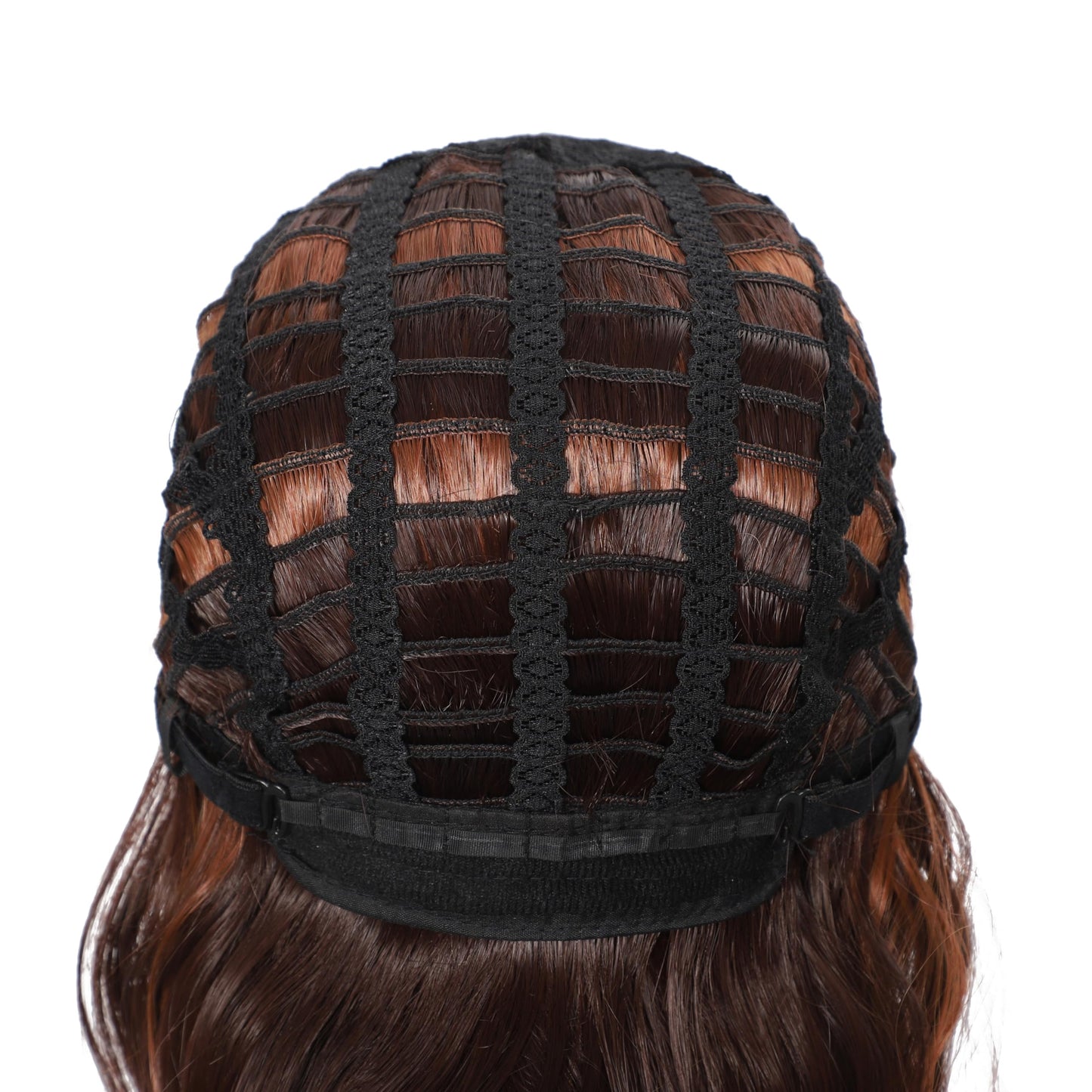 Black Mixed Brown Wig for Black Women 14 Inch Short Wavy Hair Wigs Curly Bob Wig with Bangs Wigs Shoulder Length Wigs for Black Women Bob Style Synthetic Heat Resistant Bob Wigs
