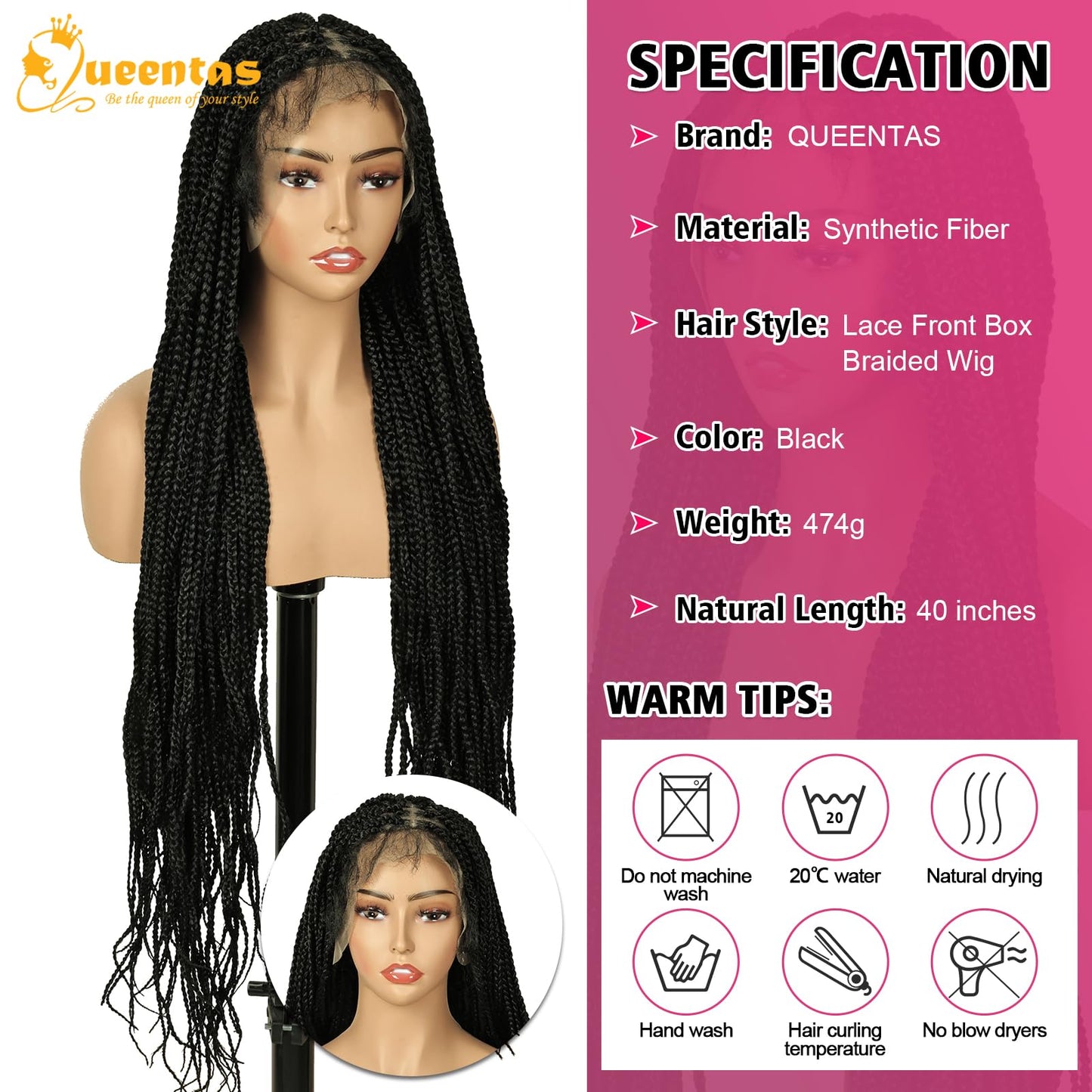 QUEENTAS Dreadlock Wigs for Black Women and Men Short Curly Big Afro Braided Wigs Faux Locs Twist Braiding Synthetic Wigs (Black to Brown)