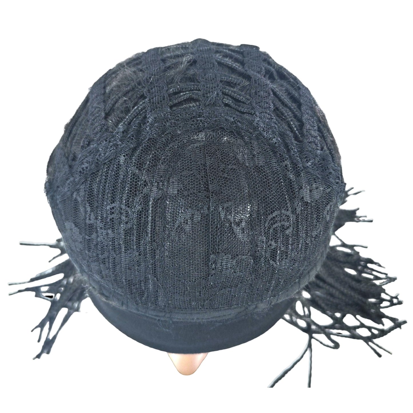 Box Braid Wig Synthetic Short Bob Wig Box Braided Wig with Bangs Cornrow Braided Wigs for Black Women (10 inches, Brown)