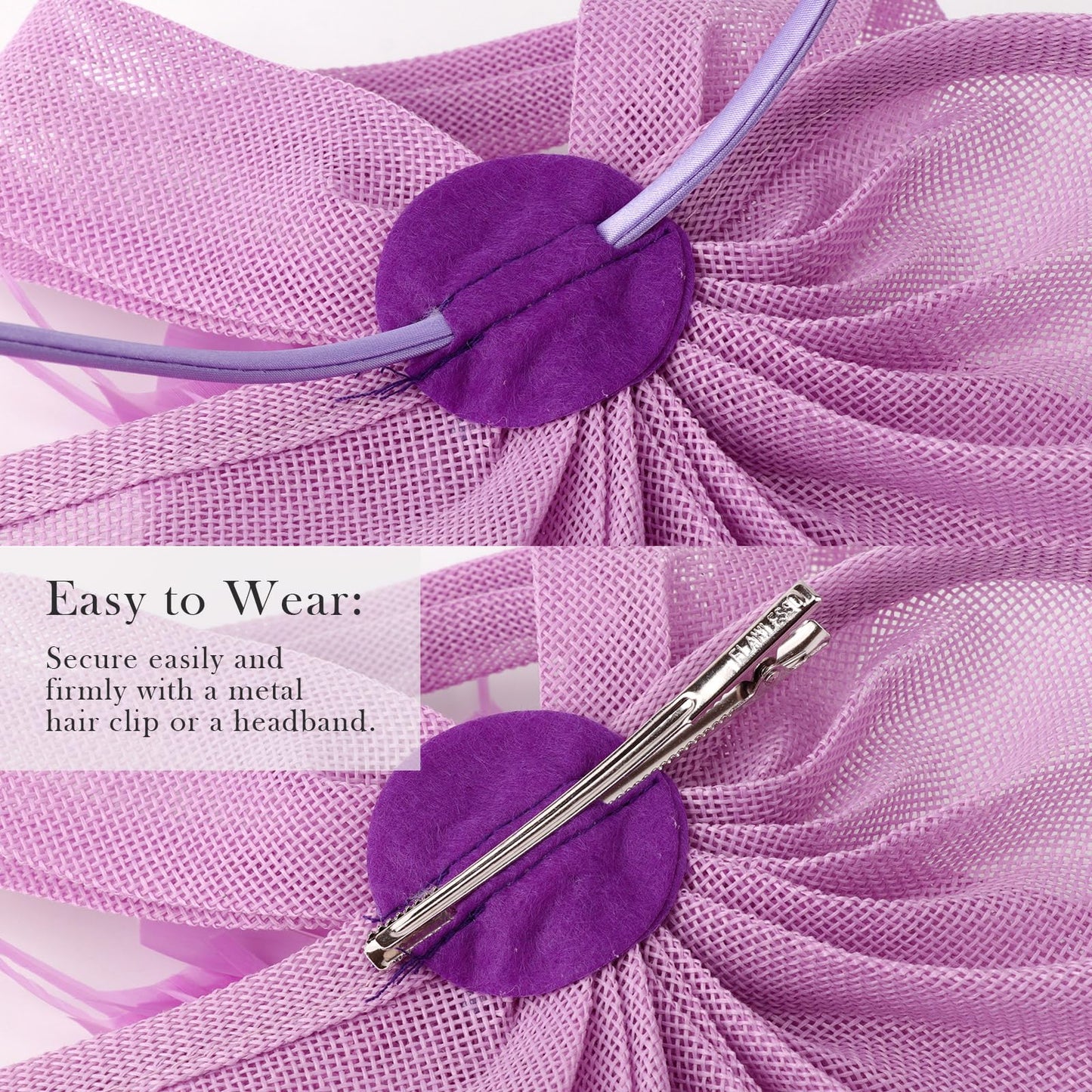 DRESHOW Women Fascinator Hats Tea Party Hat Vintage Pillbox Hat Headband for Cocktail