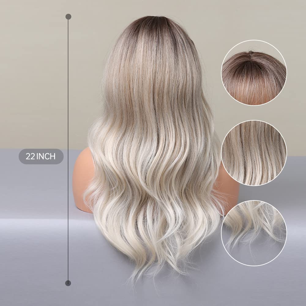 Black Wigs for Women Long Curly Wigs With Bangs Water Wavy Synthetic Wig, Party Cosplay Daily Use