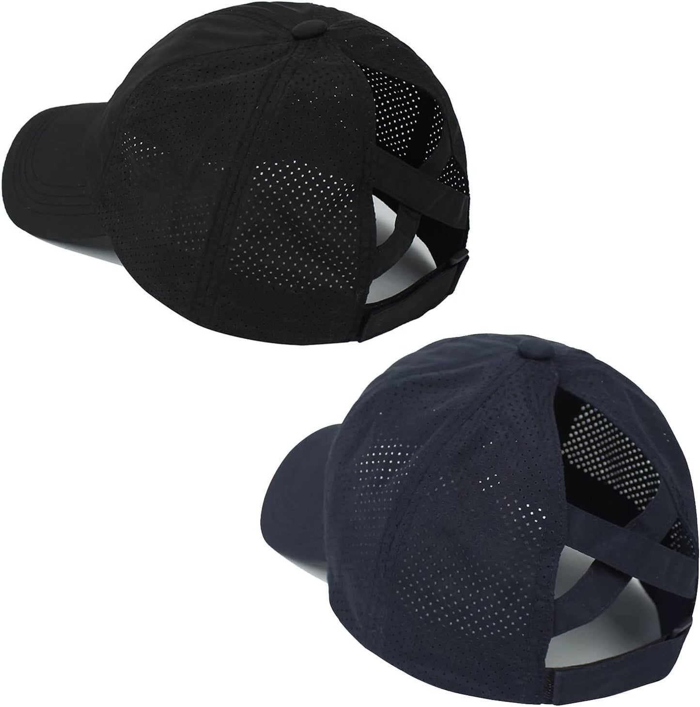 Women Ponytail Hat Criss Cross Baseball Cap Adjustable High Messy Bun Ponycap Quick Drying Mesh Sports Hat