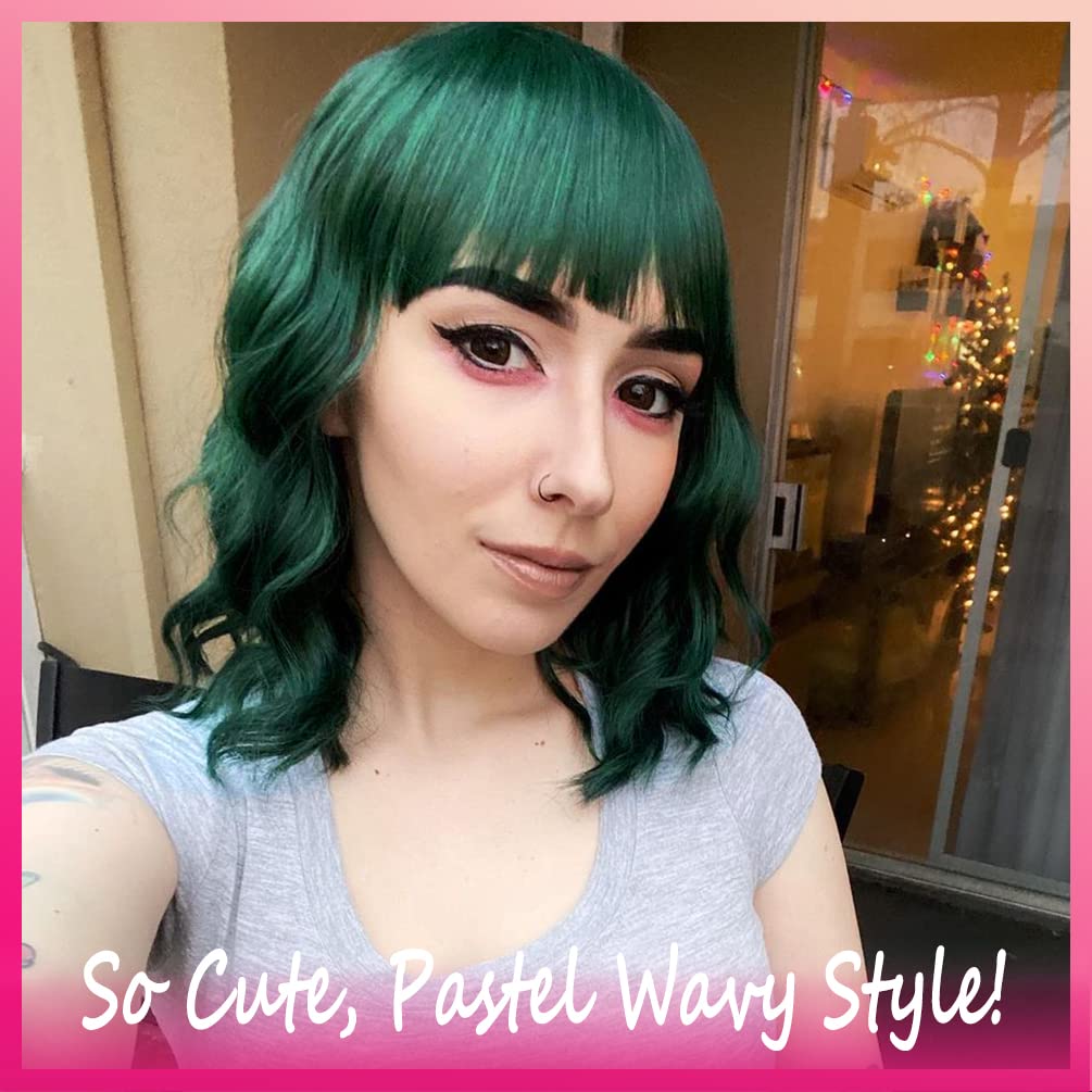 Kinky Curly Afro Wig with Bangs Ombre Gray Color Synthetic Mixed Wigs with 1 Wig Comb and 4pcs Wig Caps