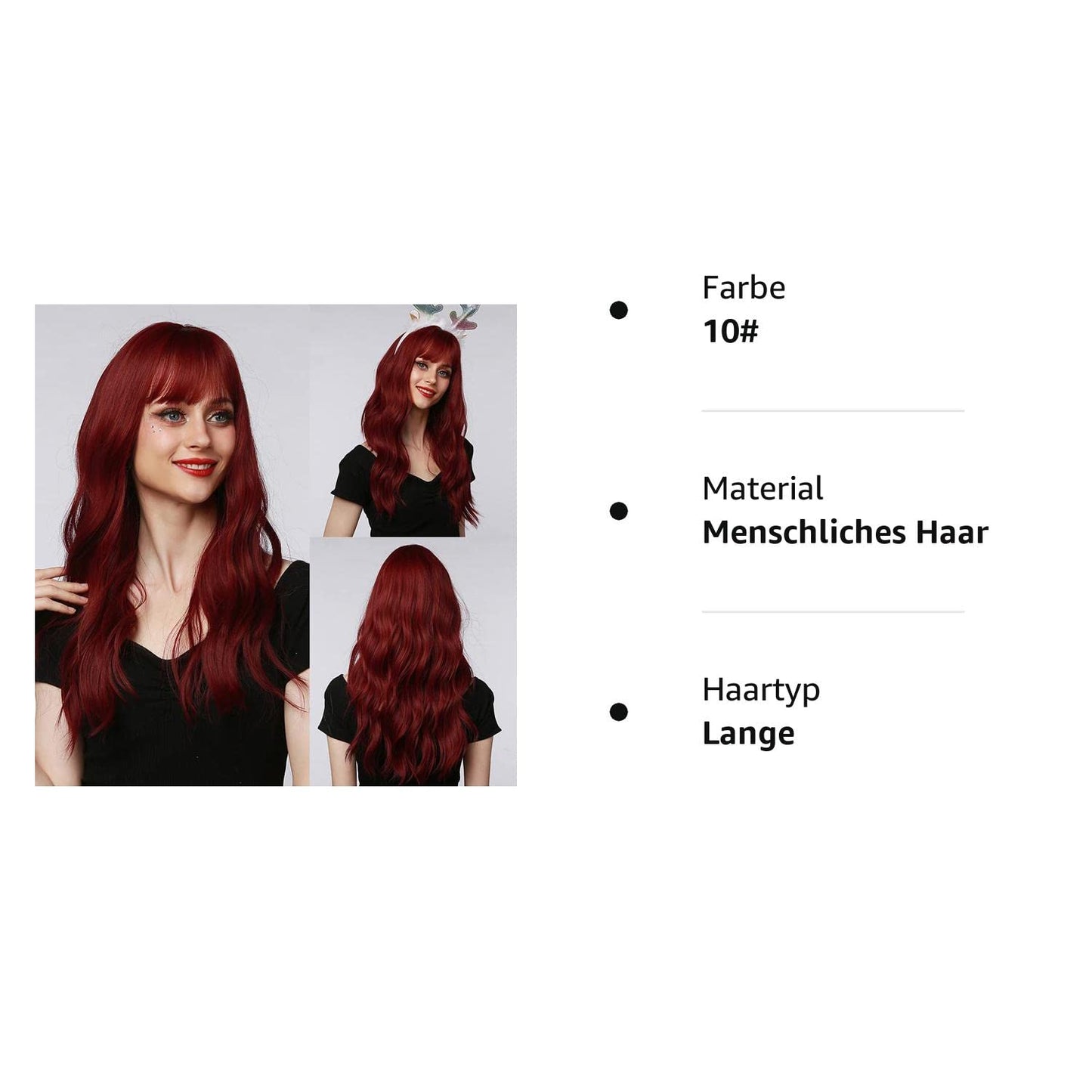 Black Wigs for Women Long Curly Wigs With Bangs Water Wavy Synthetic Wig, Party Cosplay Daily Use
