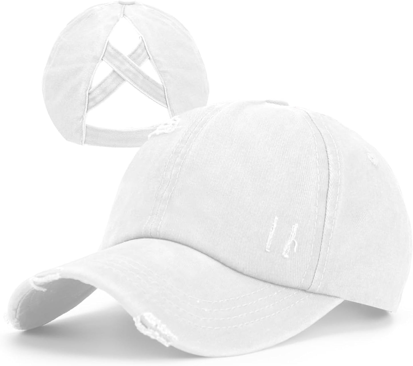 Women Ponytail Hat Criss Cross Baseball Cap Adjustable High Messy Bun Ponycap Quick Drying Mesh Sports Hat