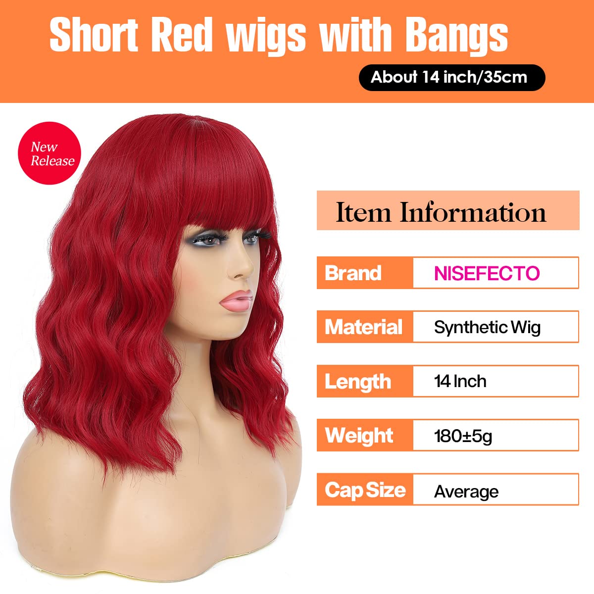 Short Wavy Wig with Bangs Black Mixed Brown Short Bob Wigs Shoulder Length Wear and Go Glueless Wigs Heat Resistant Fiber Synthetic Wig with Bangs