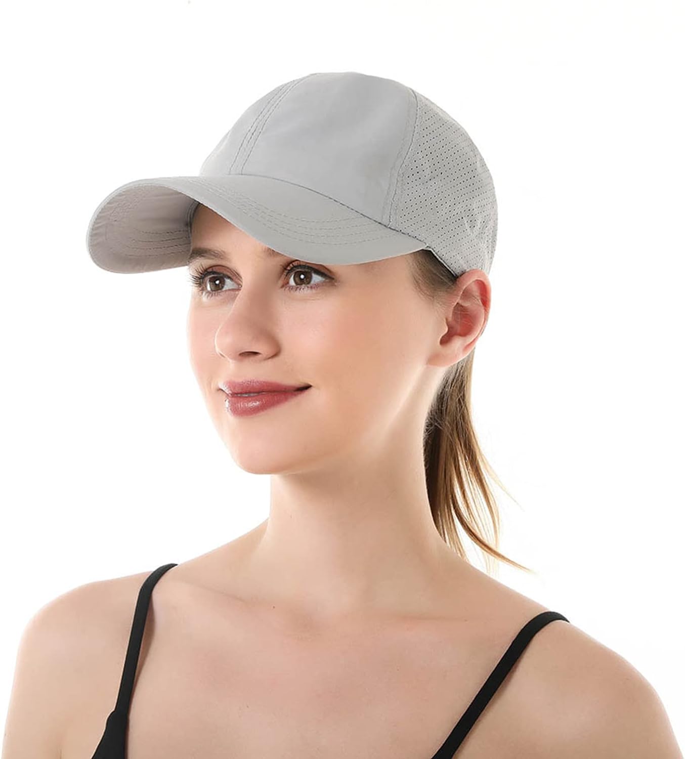 Women Ponytail Hat Criss Cross Baseball Cap Adjustable High Messy Bun Ponycap Quick Drying Mesh Sports Hat