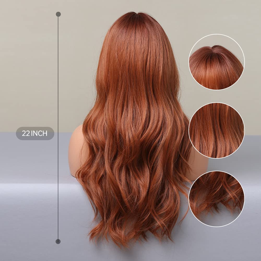 Black Wigs for Women Long Curly Wigs With Bangs Water Wavy Synthetic Wig, Party Cosplay Daily Use