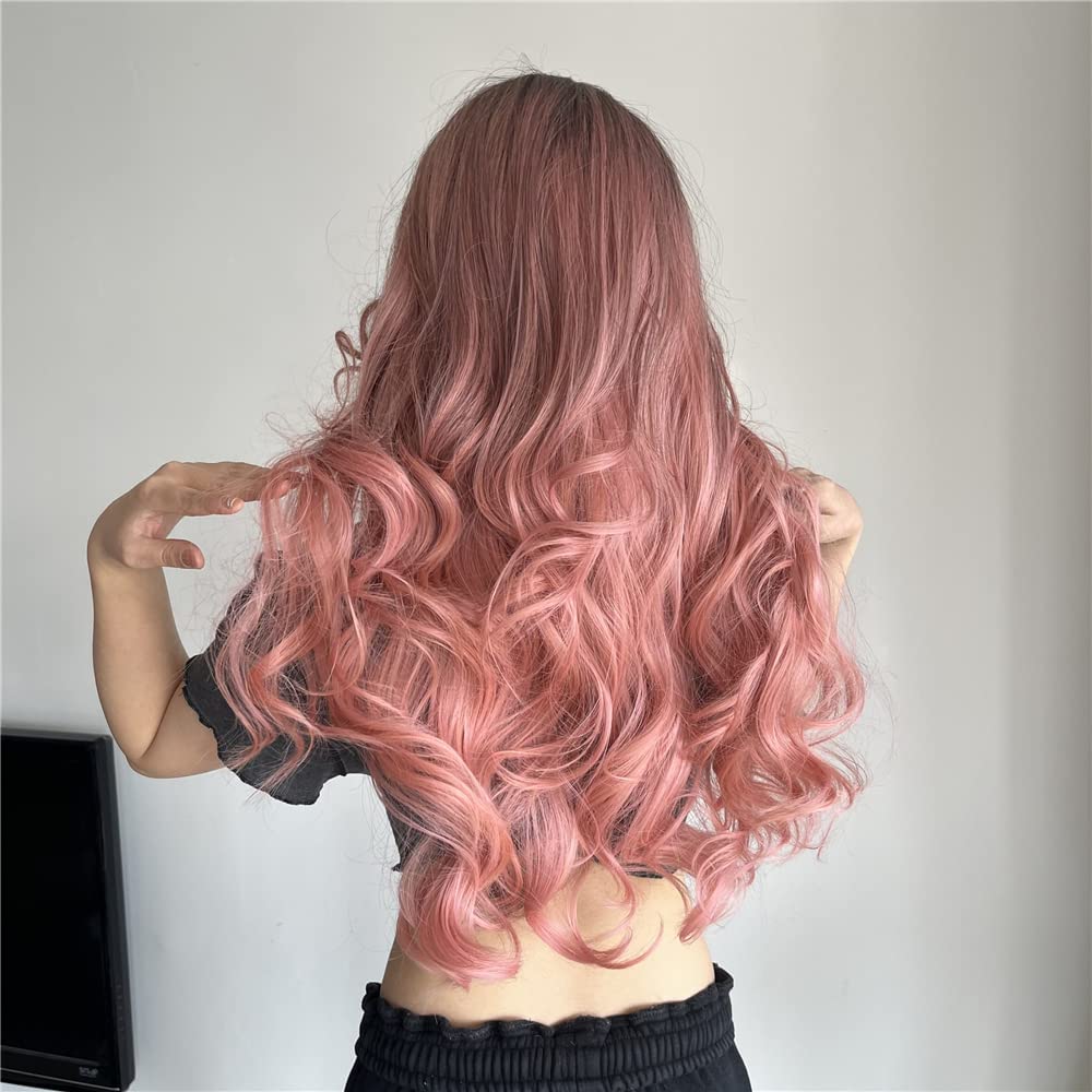 Black Wigs for Women Long Curly Wigs With Bangs Water Wavy Synthetic Wig, Party Cosplay Daily Use